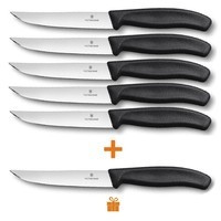 Фото Комплект кухонних ножів Victorinox Swiss Classic 6.7903.12 5 шт + 1 шт в подарунок