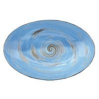 Фото Блюдо Wilmax Spiral Blue 25 х 16,5 х 6 см WL - 669640 / A