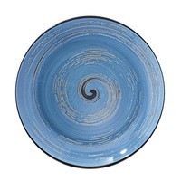 Фото Комплект тарілок Wilmax Spiral Blue 25,5 см 350 мл 6 шт